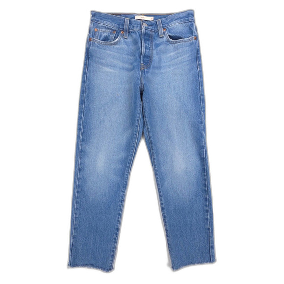 LEVIS Wedgie Icon Crop Jeans Athens Shut It 90s Y2k Clean Girl Minimal Normcore - Picture 1 of 10